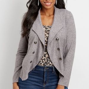 Maurices Open Front Military Cardigan Sz